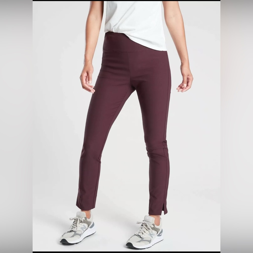 Athleta Wander Slim Ankle Pant Antique Burgundy Size 16 Tall